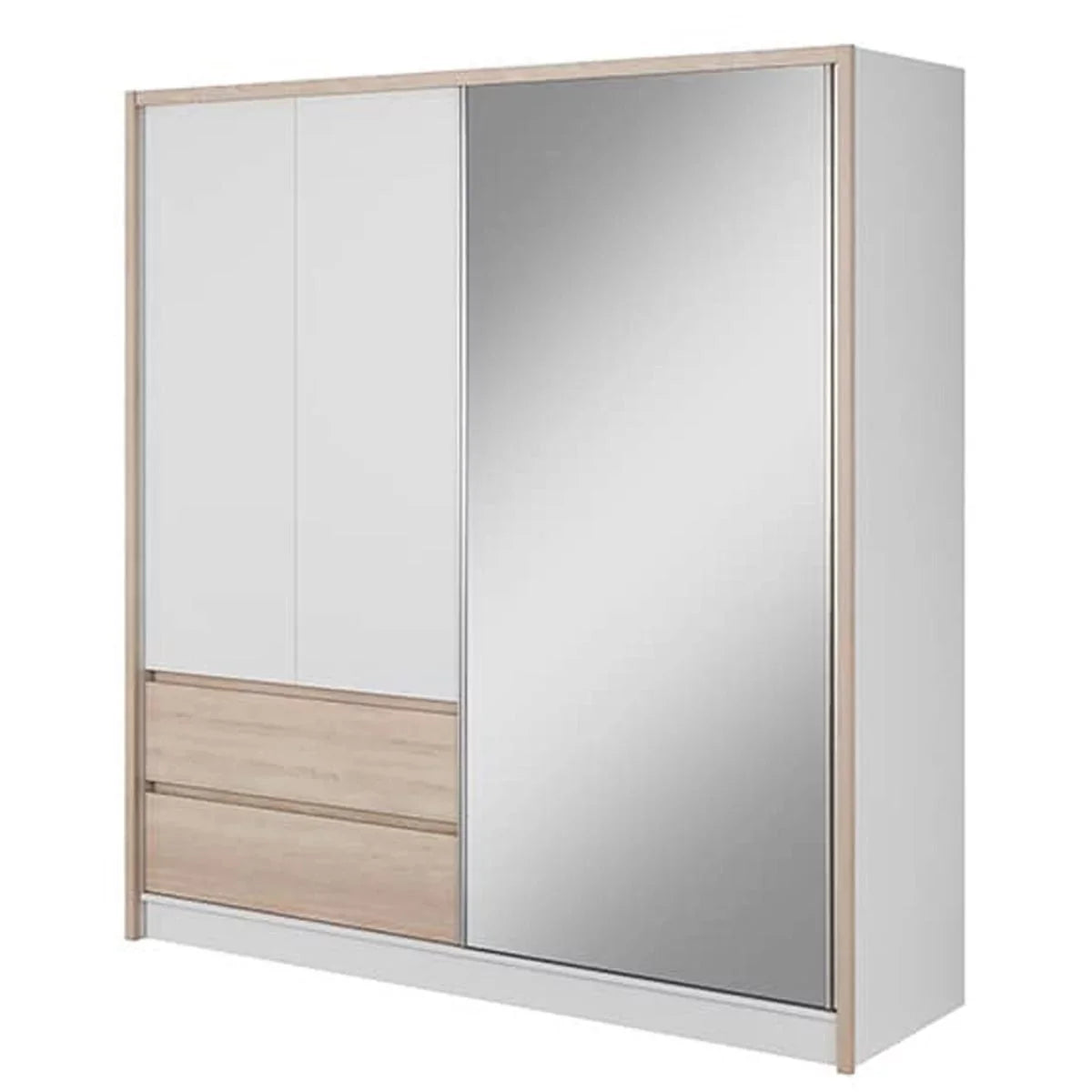 Maharashtra Sliding Door Wardrobe 204cm - Oak Sonoma