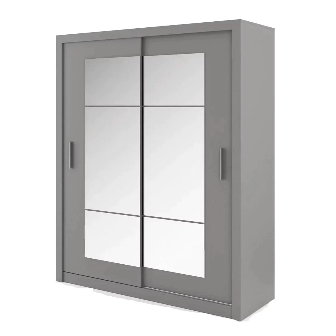 Bravo-02 Sliding Door Mirror Wardrobe 180cm - Grey