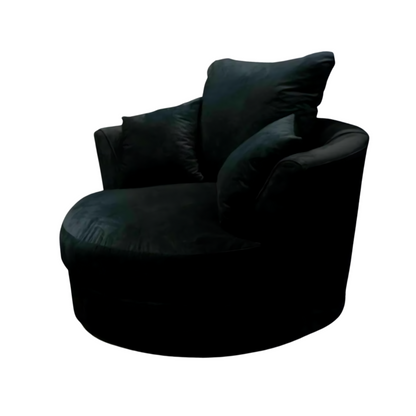 Bracknell Plush Black Velvet Corner Sofa - Left and Right Arm