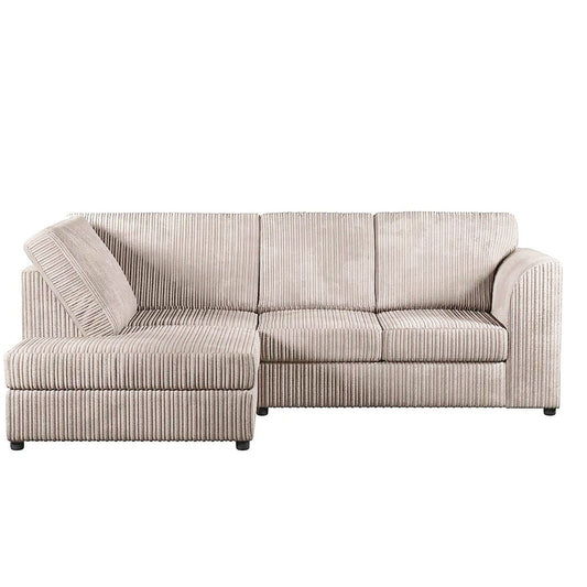 Sofa narożna Blake Full Back Cream Jumbo Cord - podłokietnik prawy i lewy - dostępna w innych kolorach