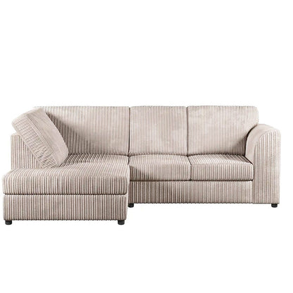 Sofa narożna Blake Full Back Chocolate Jumbo Cord - lewy i prawy podłokietnik - dostępna w innych kolorach