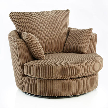 Sofa narożna Blake Full Back Chocolate Jumbo Cord - lewy i prawy podłokietnik - dostępna w innych kolorach
