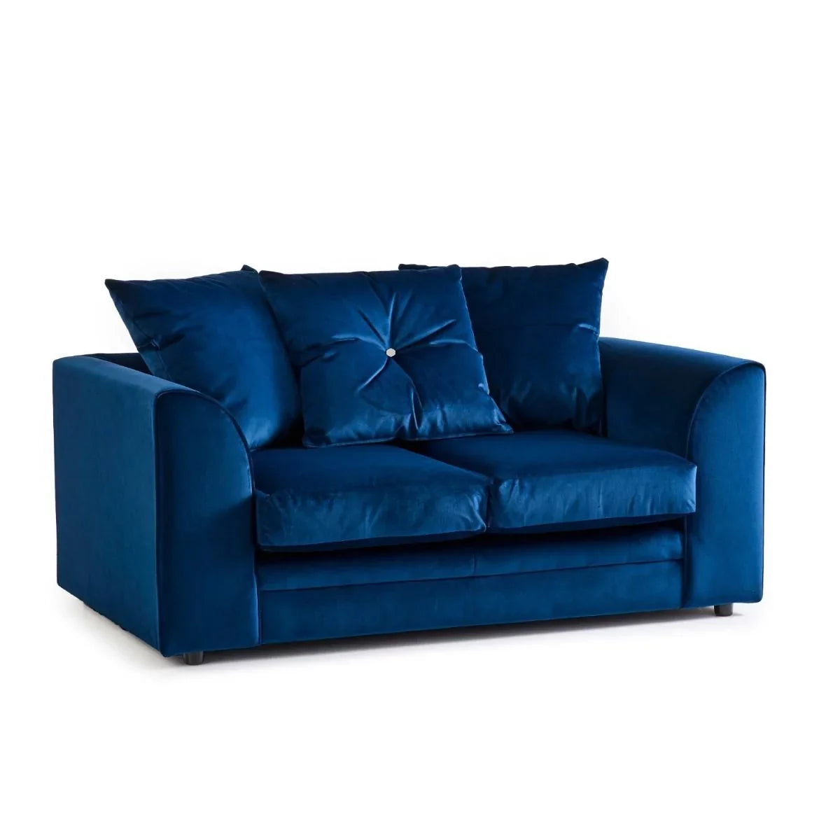 Sorretto Blue Velvet Fabric Corner Sofa - Left and Right Arm