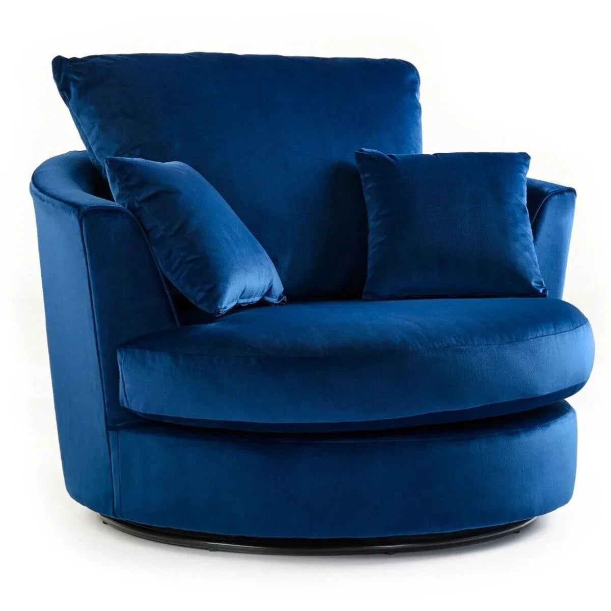 Sorretto Blue Velvet Fabric Corner Sofa - Right and Left Arm