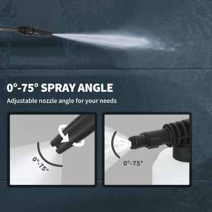 Outsunny 1800W High√Ç Pressure√Ç Washer, 150 Bar Pressure, 420 L/h Flow, Portable Power Washer Jet Wash Cleaner with Adjustable Nozzle, 6M Hose, Hose Reel, Steel Handle for Home Patio Car Driveway, Yellow