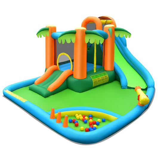 7 in 1 Bounce House with Slide and Trampoline without Blower