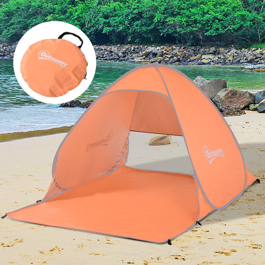 Outsunny 2-osobowy Pop Up UV Shelter Shade-Pomarańczowy