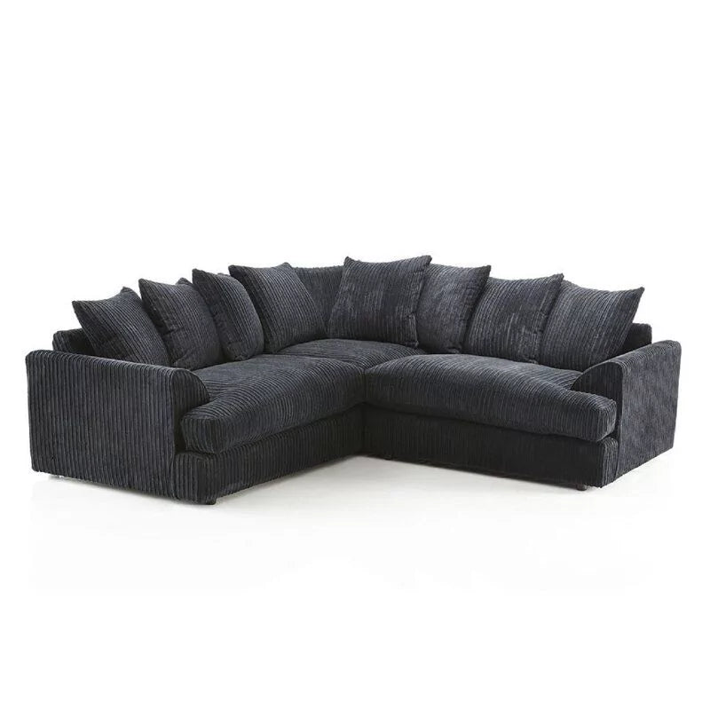 Jasper Jumbo Cord Corner Sofa - Coffee