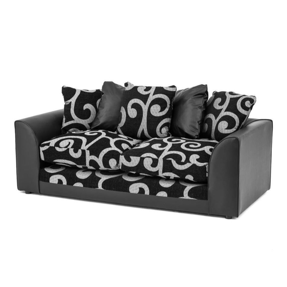 Zina Chenille Fabric 3 Seater Sofa