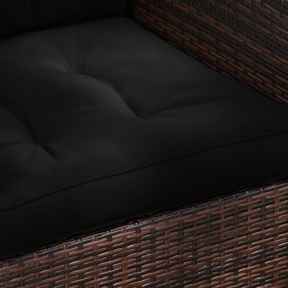 Outsunny 2-Piece Seat Cushions Back Pillows Replacement, Patio Chair Cushions Set for Indoor Outdoor, Black
