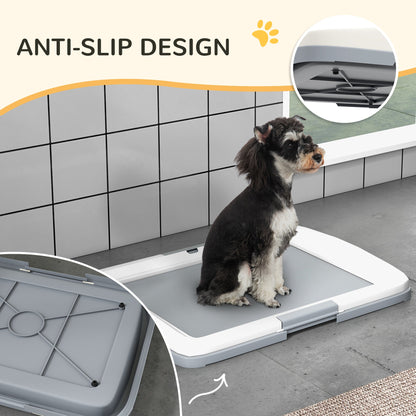 PawHut Dog Toilet Tray for Training Dogs, Dog Litter Tray for Indoor, Outdoor, 63 x 49 x 6cm