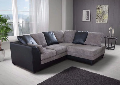 Benson Corner Sofa - Black and Grey