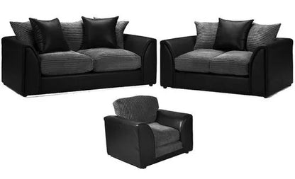 Benson Corner Sofa - Black and Grey