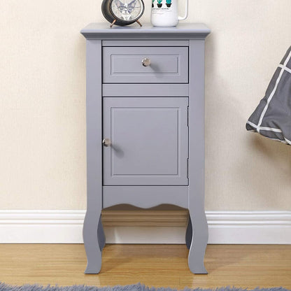 Wooden Bedside Side Table Nightstand with Drawer