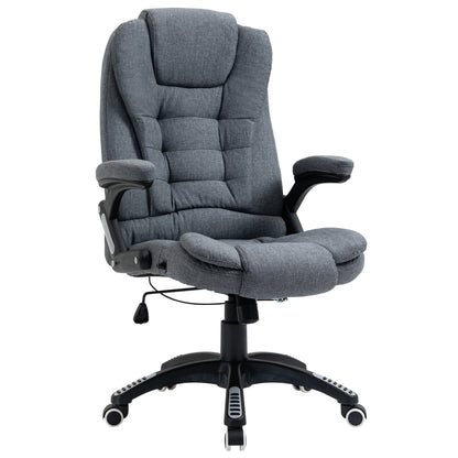 Vinsetto High Back Home Office Chair Computer Desk Chair w/ Arm, Swivel Wheels, Grey