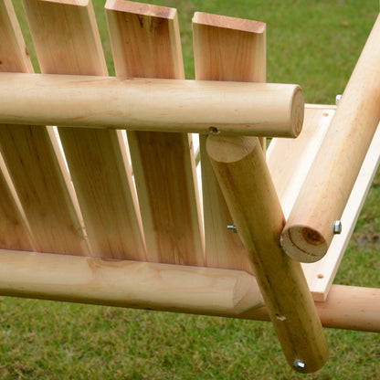 Outsunny Outdoor 2 Seater Swing Chair Modrzewiowy Huśtawka ogrodowa Siedzisko hamakowe na werandę