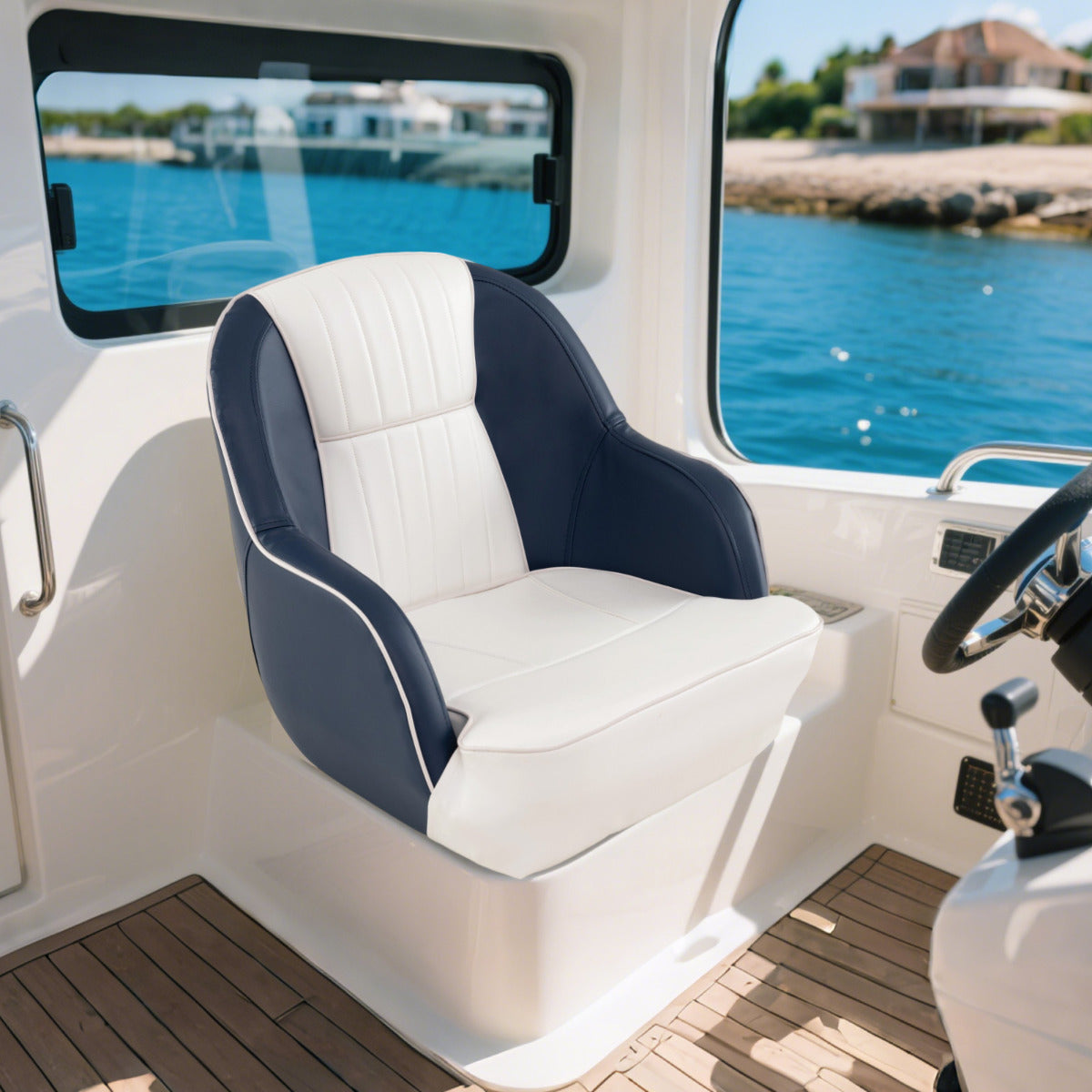 Captain Bucket Seat with Thick Sponge Padding-Blue