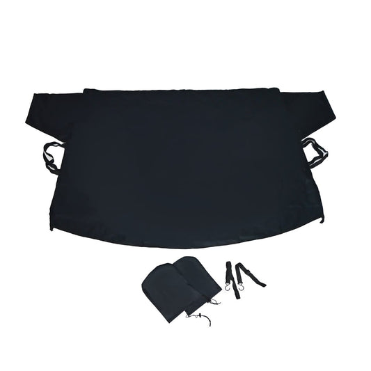 Car Front and Rear Windshield Cover 600D Oxford Automotive Window Protector-Black