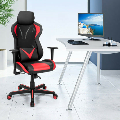 Ergonomic Gaming Chair with Tilting Function-Red