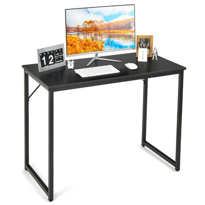 100x50x75cm Wooden Computer Desk for Home Office Bedroom-Black