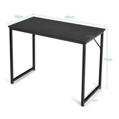 100x50x75cm Wooden Computer Desk for Home Office Bedroom-Black