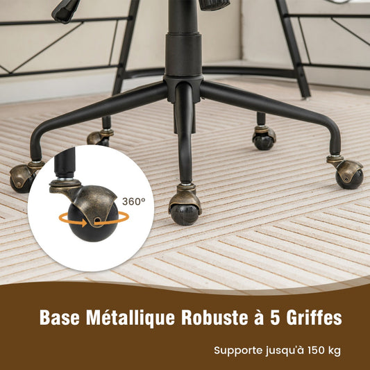 Adjustable Velvet Rocking Leisure Chair with Padded Seat-Grey