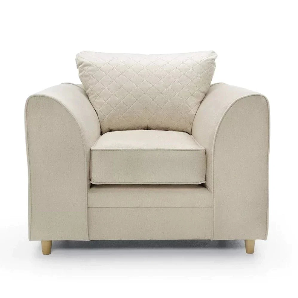 Chic Velvet Armchair - Cream