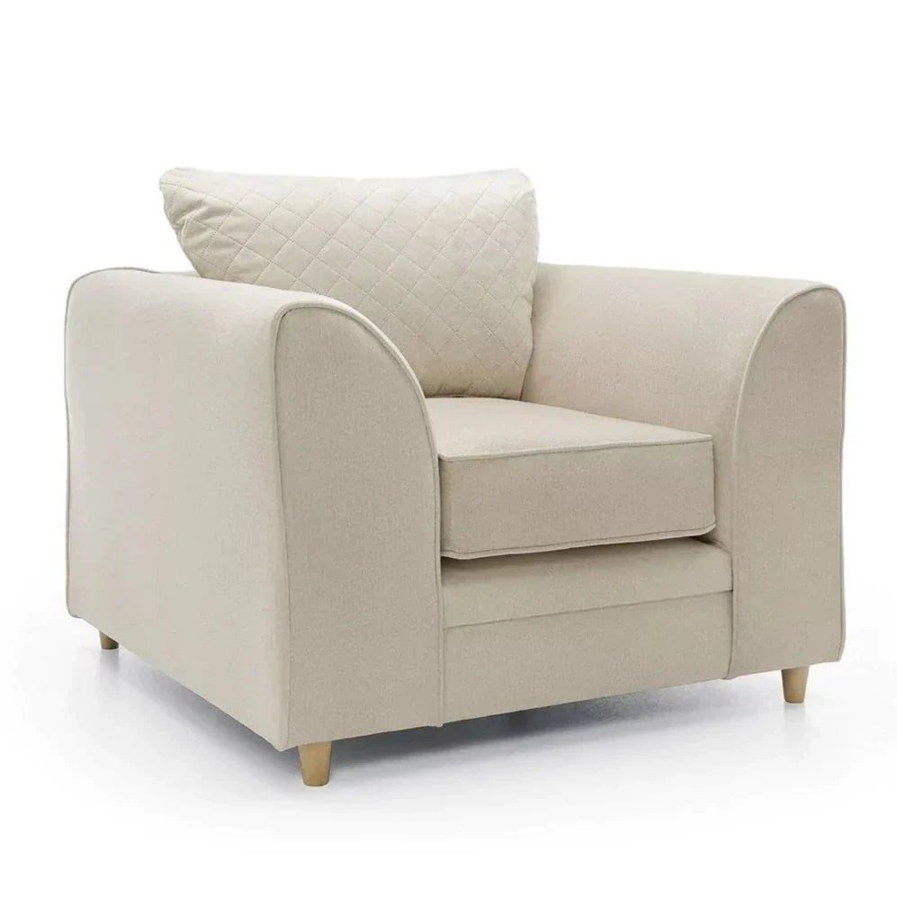 Chic Velvet Armchair - Cream