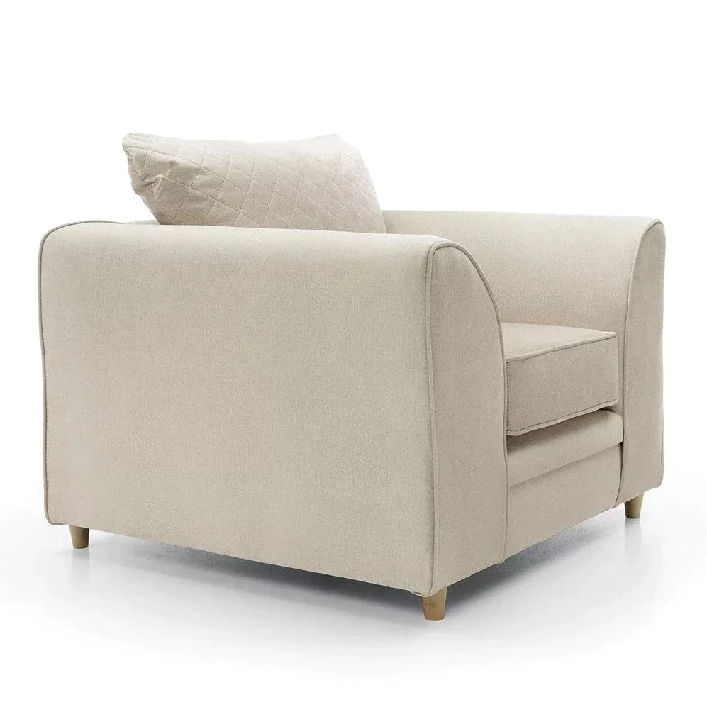 Chic Velvet Armchair - Cream