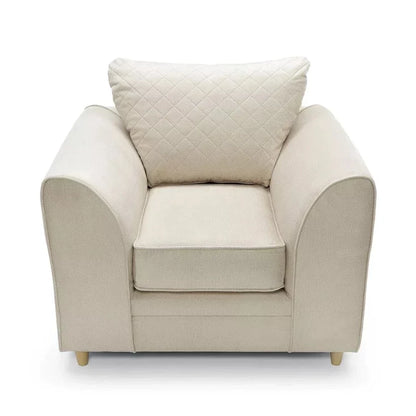 Chic Velvet Armchair - Cream