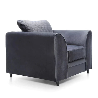 Chic Velvet Armchair - Dark Grey