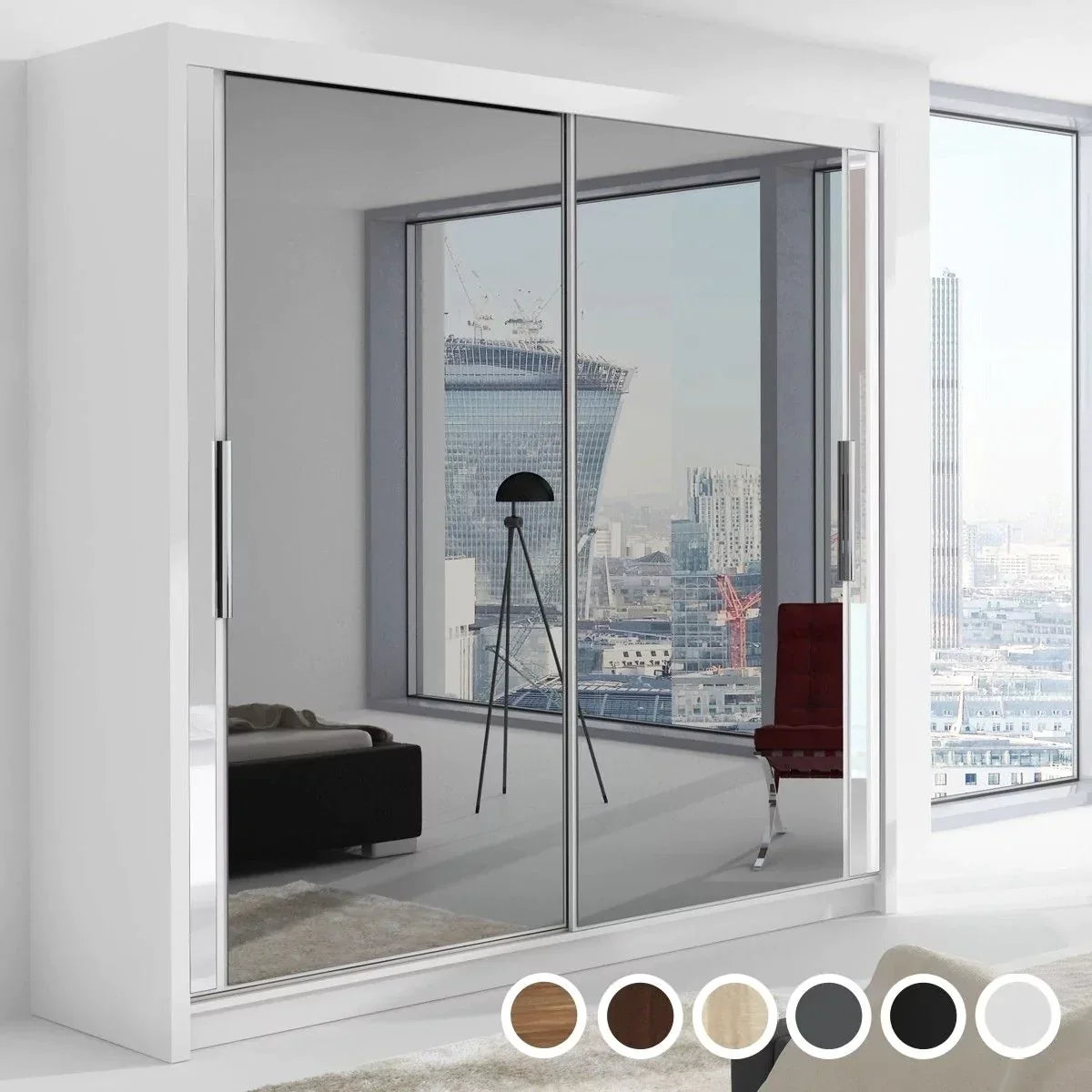 Chicago II Sliding Door Wardrobe - Wenge and 5 Colours 5 Sizes