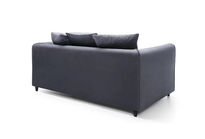 Chic Velvet 2 Seater Sofa - Dark Grey