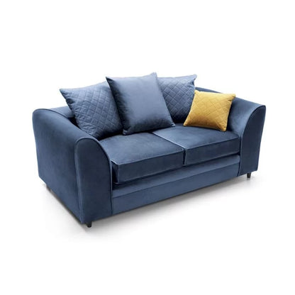 Chic Velvet 2 Seater Sofa - Dark Blue