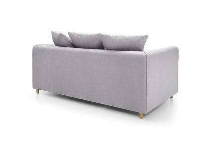 Chic Velvet 2 Seater Sofa - Light Grey