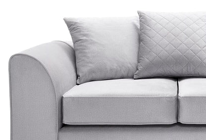 Chic Velvet 2 Seater Sofa - Light Grey