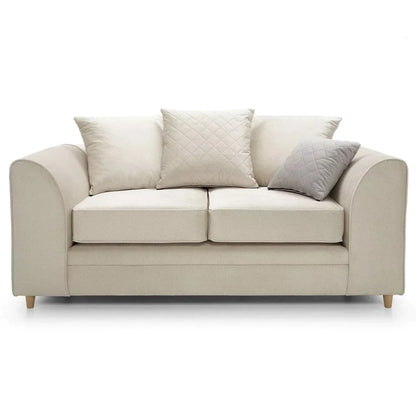 Chic Velvet 2 Seater Sofa - Cream