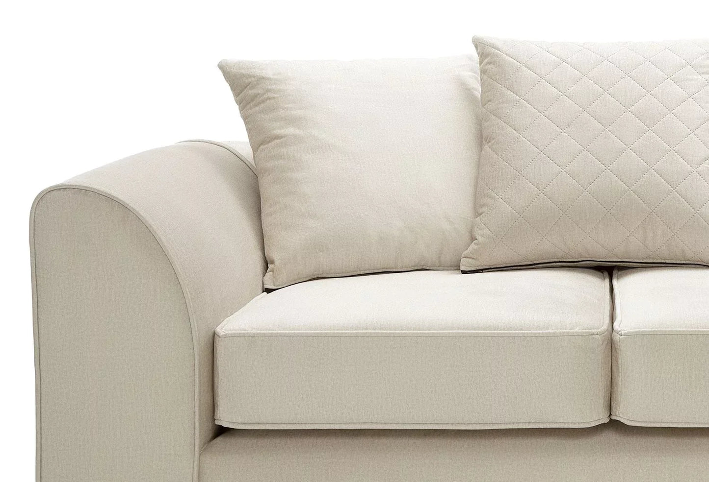 Chic Velvet 2 Seater Sofa - Cream