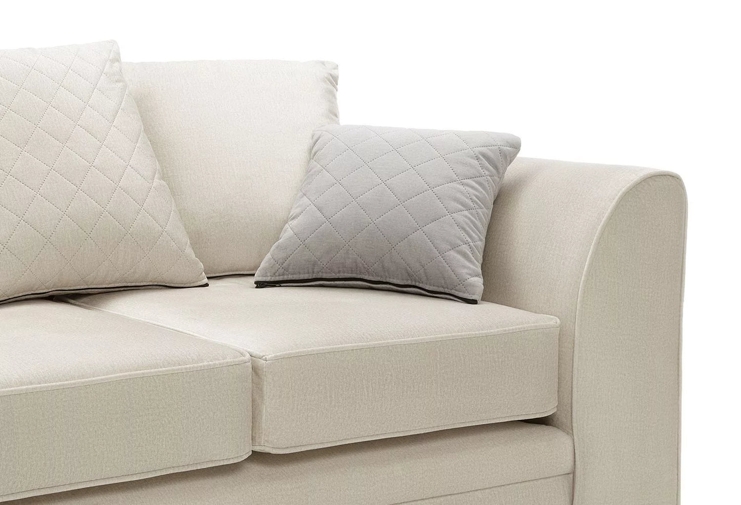 Chic Velvet 2 Seater Sofa - Cream