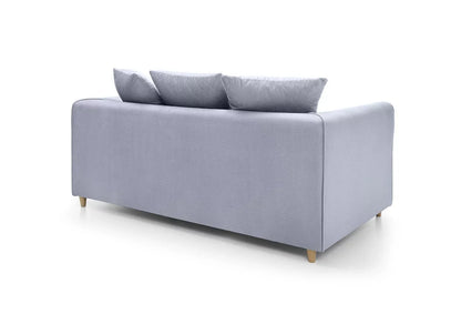 Chic Velvet 2 Seater Sofa - Silver