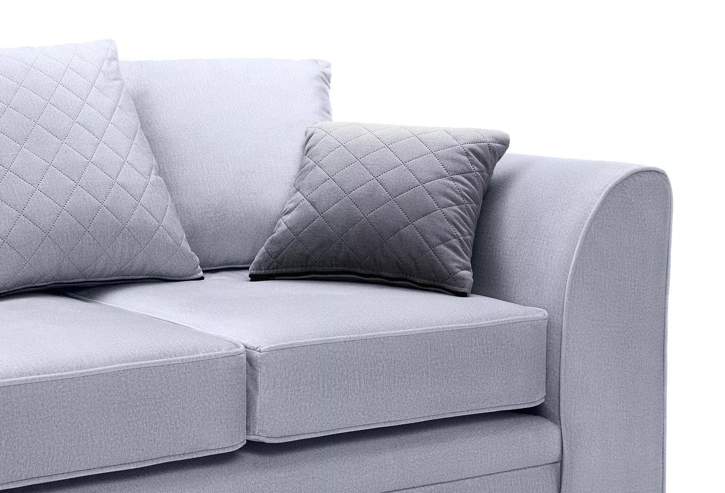 Chic Velvet 2 Seater Sofa - Silver