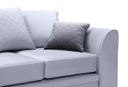 Chic Velvet 2 Seater Sofa - Silver