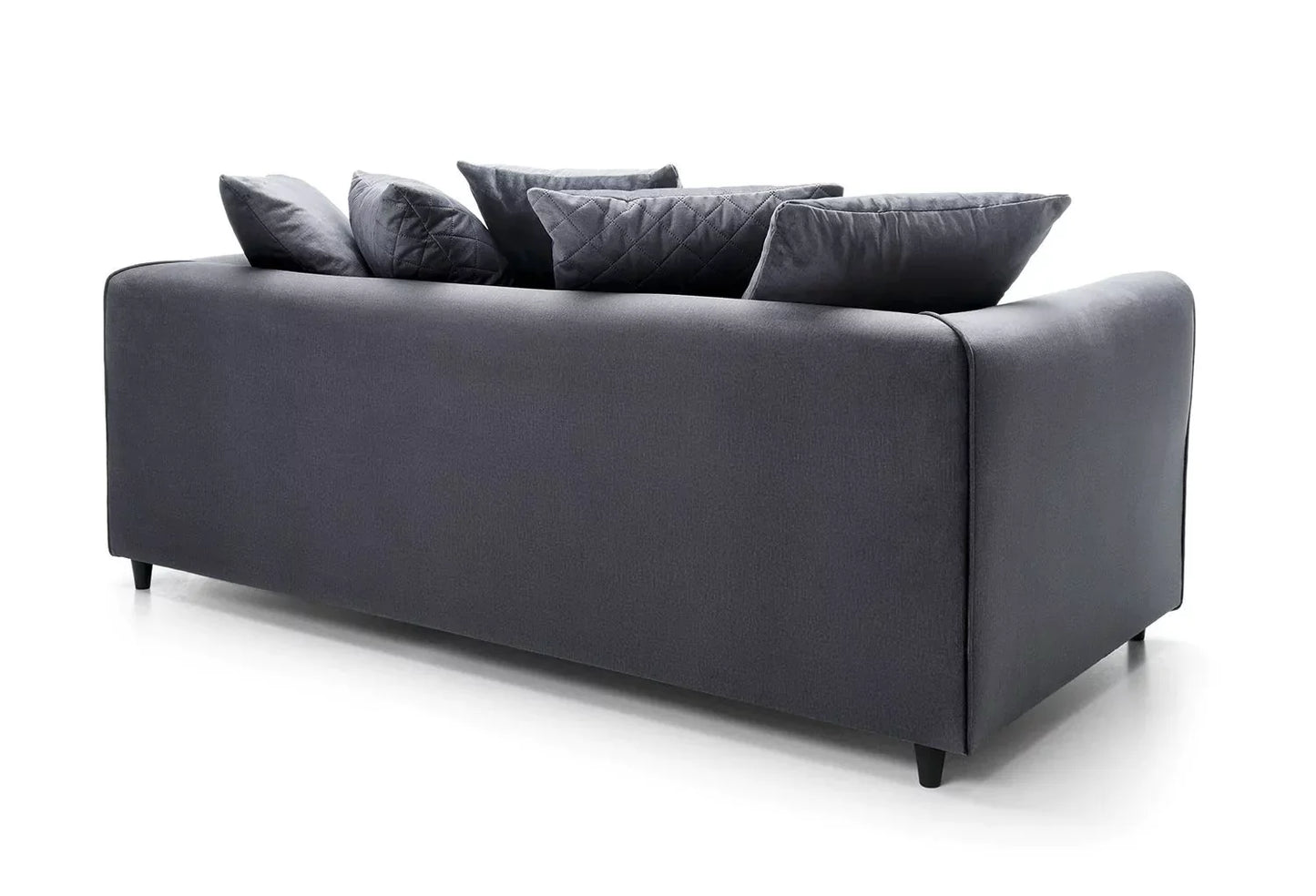 Chic Velvet 3 Seater Sofa - Dark Grey