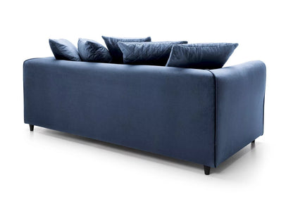 Chic Velvet 3 Seater Sofa - Dark Blue