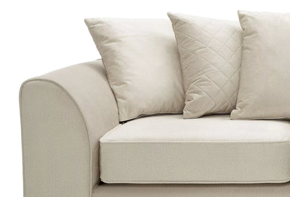 Chic Velvet 3 Seater Sofa - Cream