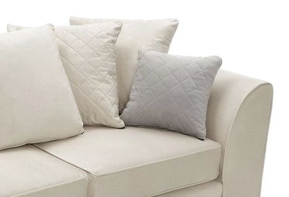 Chic Velvet 3 Seater Sofa - Cream