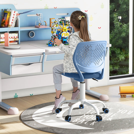 Ergonomiczne krzesło do nauki dla dzieci z regulowaną wysokością – niebieskie