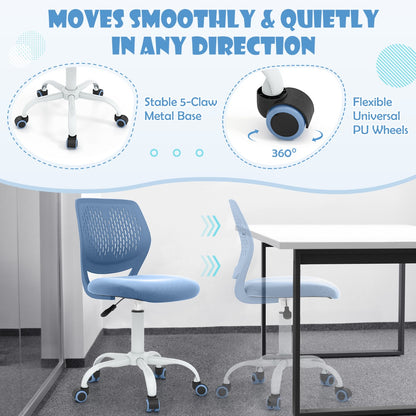 Ergonomiczne krzesło do nauki dla dzieci z regulowaną wysokością – niebieskie