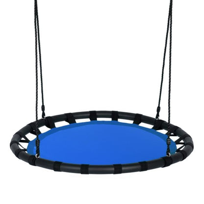 Saucer Round Tree Swing with Adjustable Heights for Kids &amp; Adults-Blue