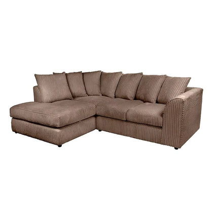 Blake Jumbo Cord Coffee Corner Sofa - Left and Right Arm